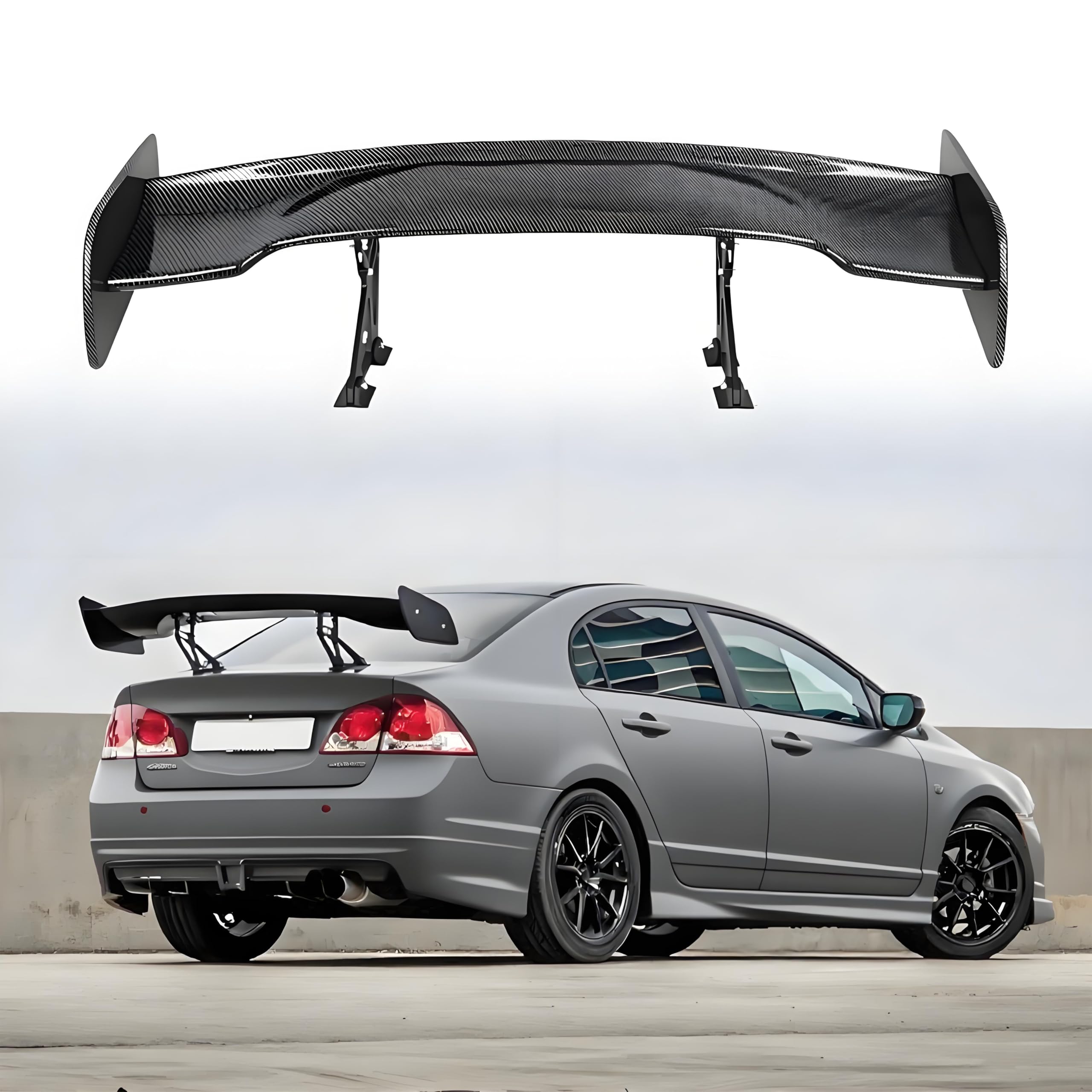 Amazon.com: 57Inch Universal Rear Spoiler GT Style Carbon Fiber